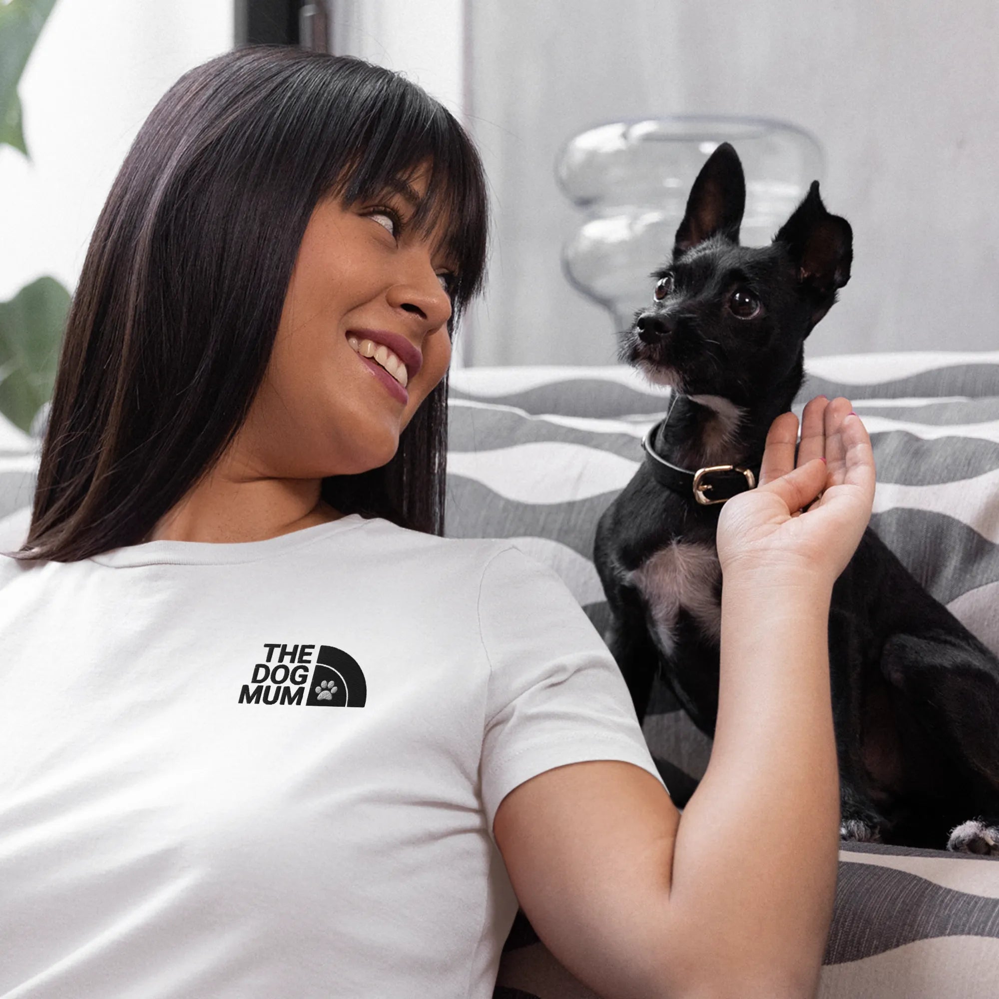 THE DOG MUM | Airlume-Baumwoll T-Shirt Damen