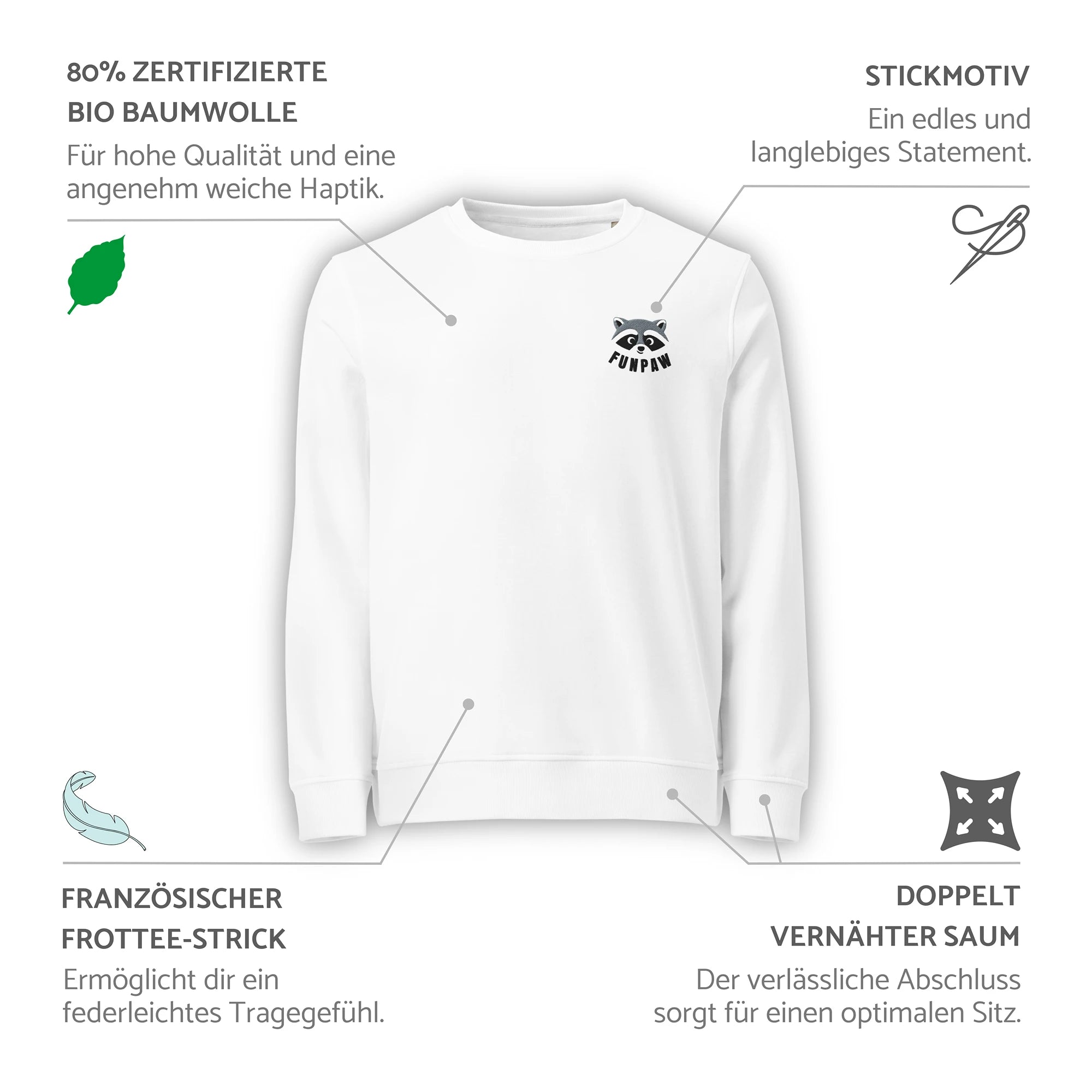 KATZIDAS I Leichter Bio Pullover Unisex