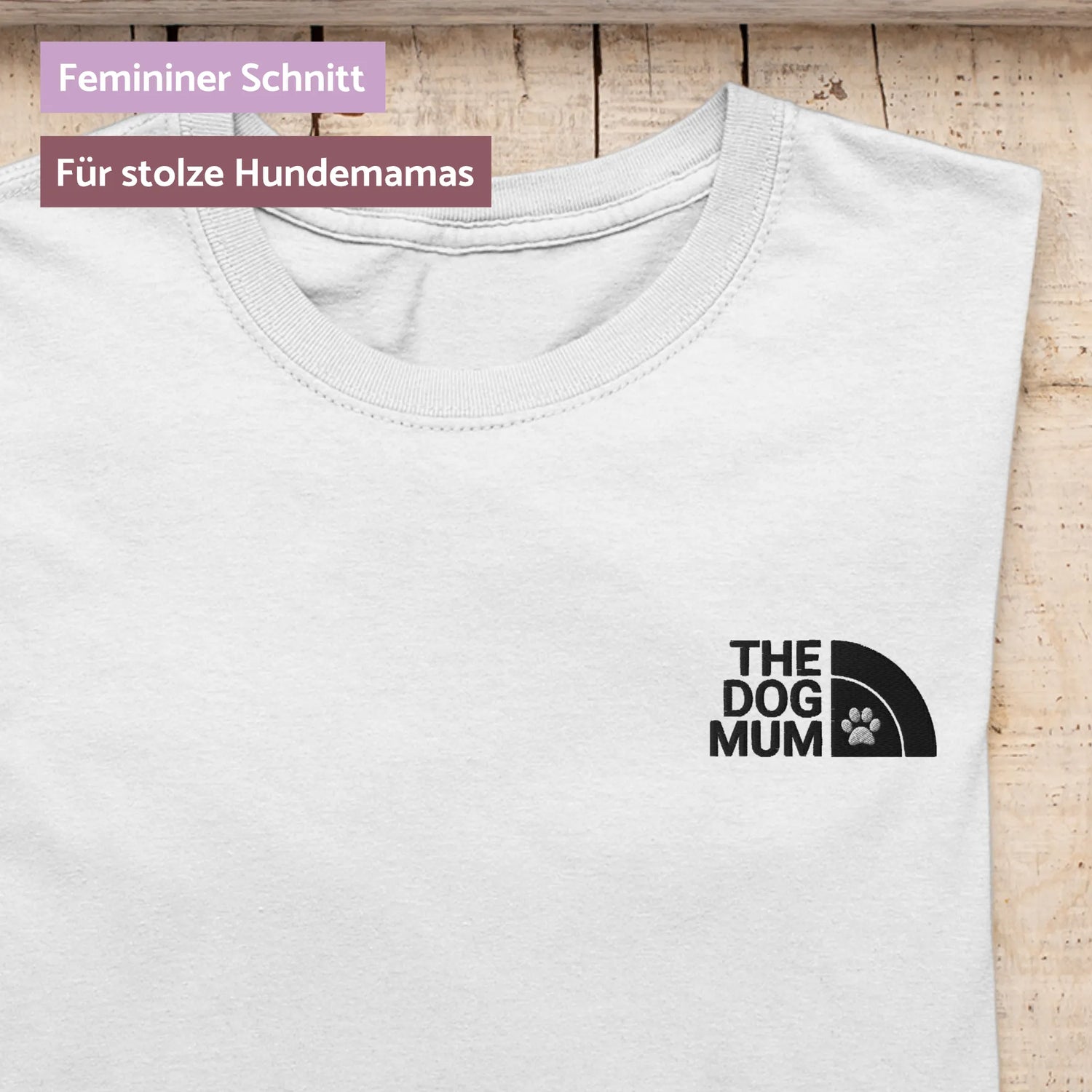 THE DOG MUM | Airlume-Baumwoll T-Shirt Damen