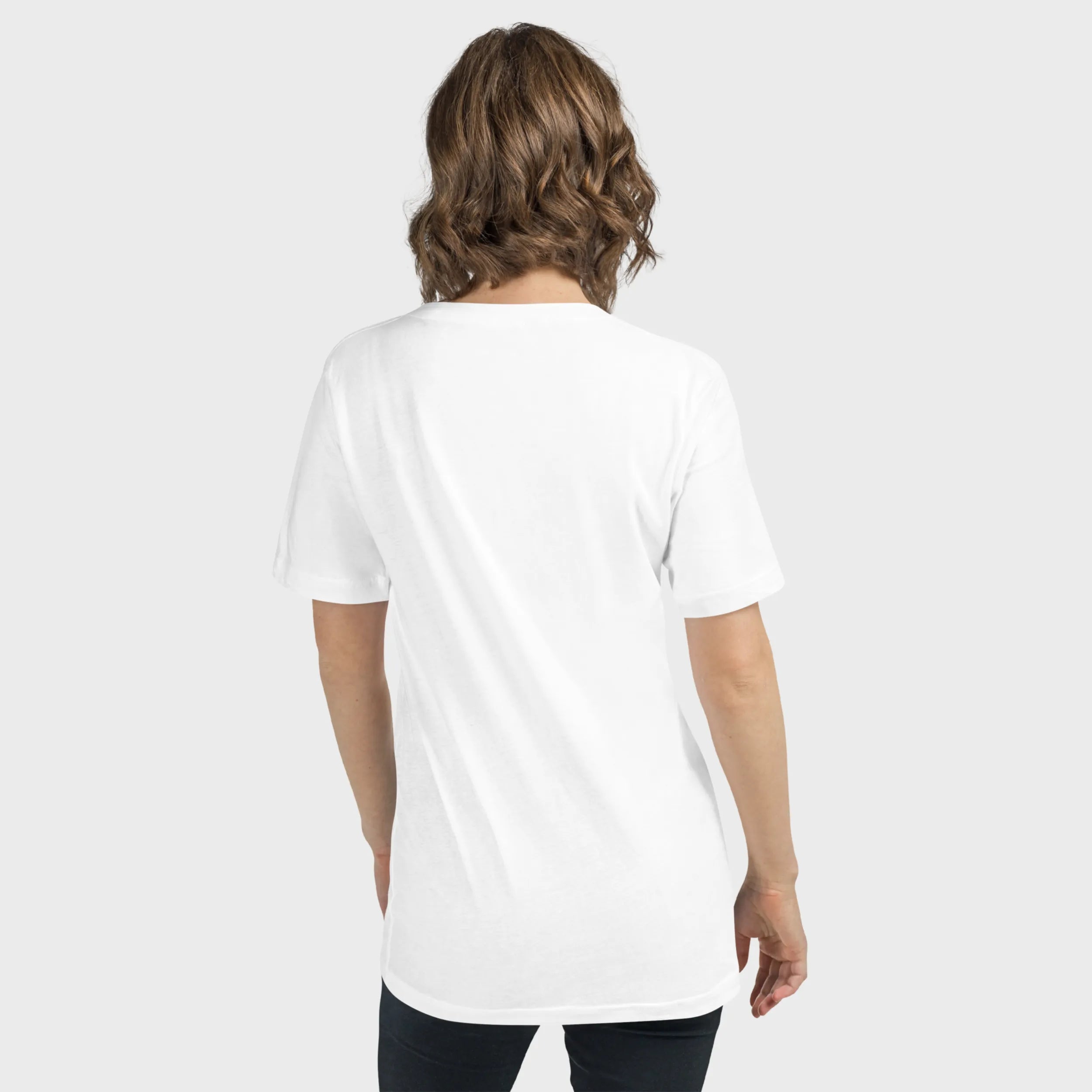 mir doch MIAU | Baumwoll-T-Shirt mit V-Ausschnitt