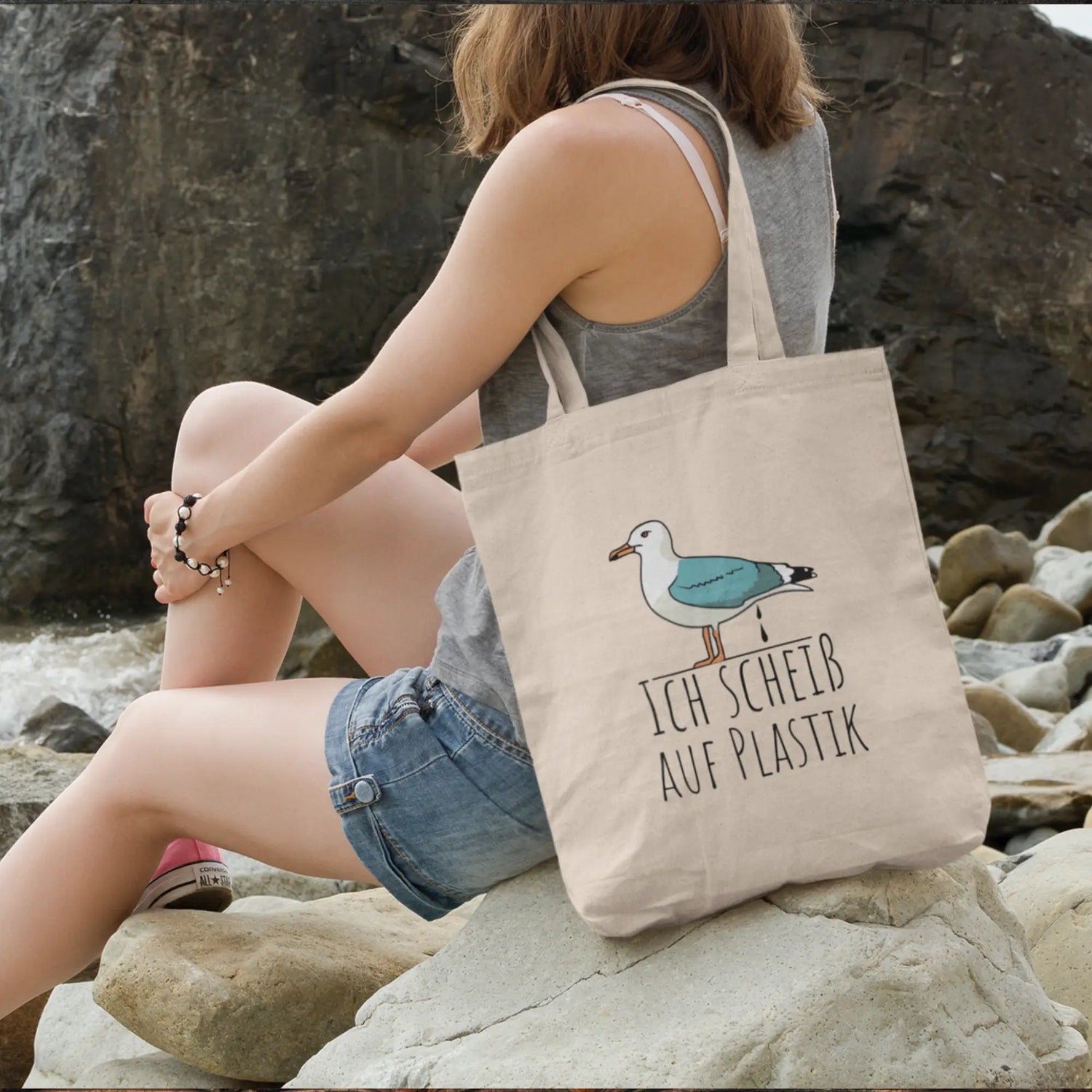 ICH SCHEISS AUF PLASTIK | Bio-Baumwolltasche