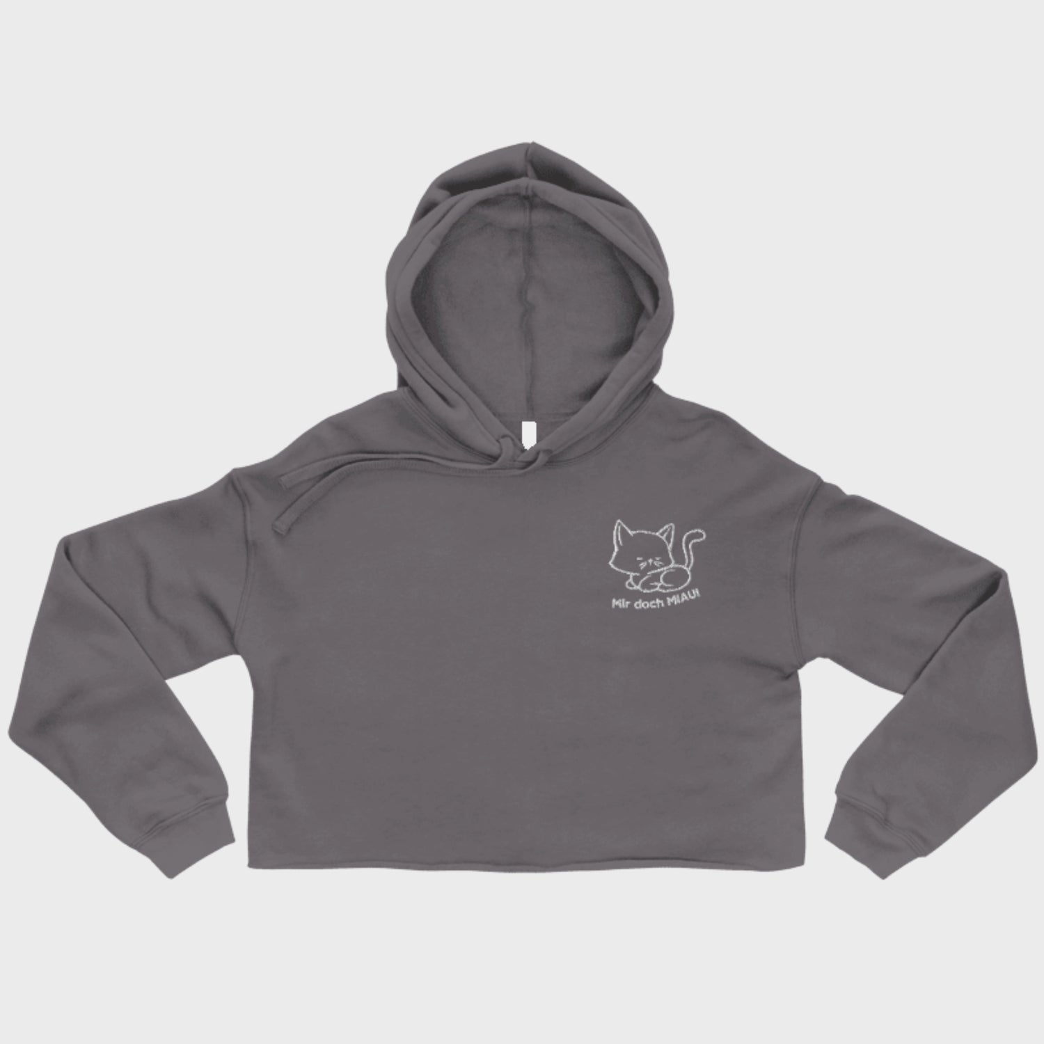 mir doch MIAU | Crop-Hoodie mit Kapuze