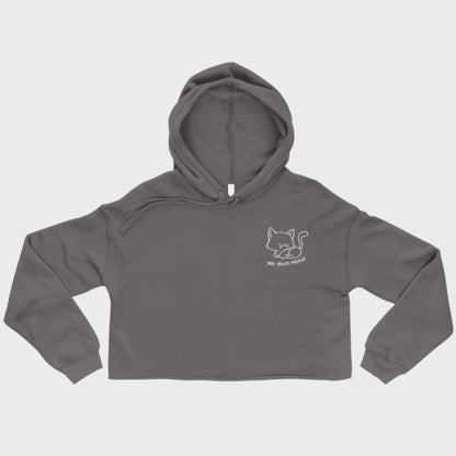 mir doch MIAU | Crop-Hoodie mit Kapuze