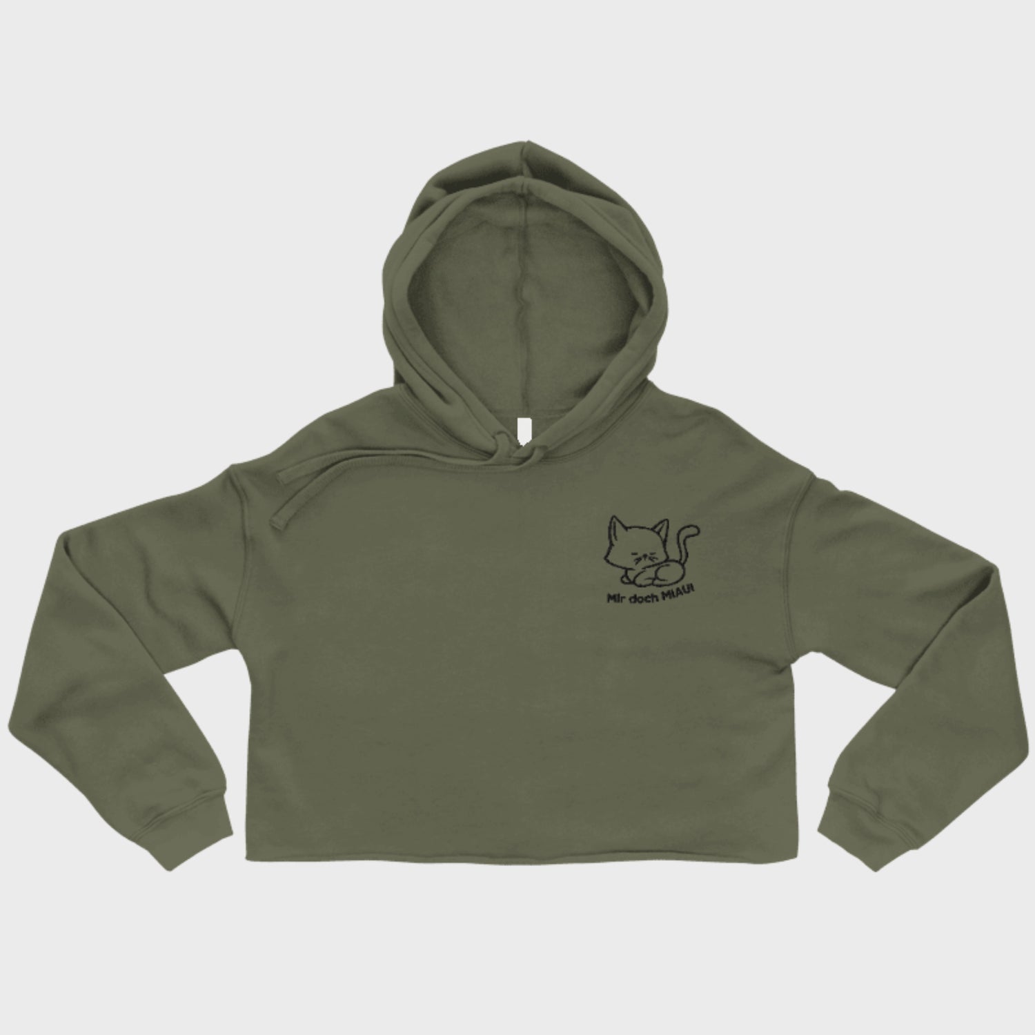 mir doch MIAU | Crop-Hoodie mit Kapuze