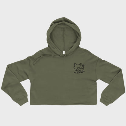 mir doch MIAU | Crop-Hoodie mit Kapuze