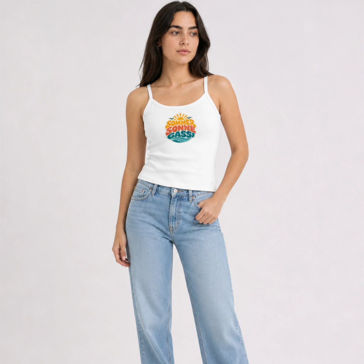 Sommer, Sonne, Gassi | Damen Tanktop mit Rippstruktur