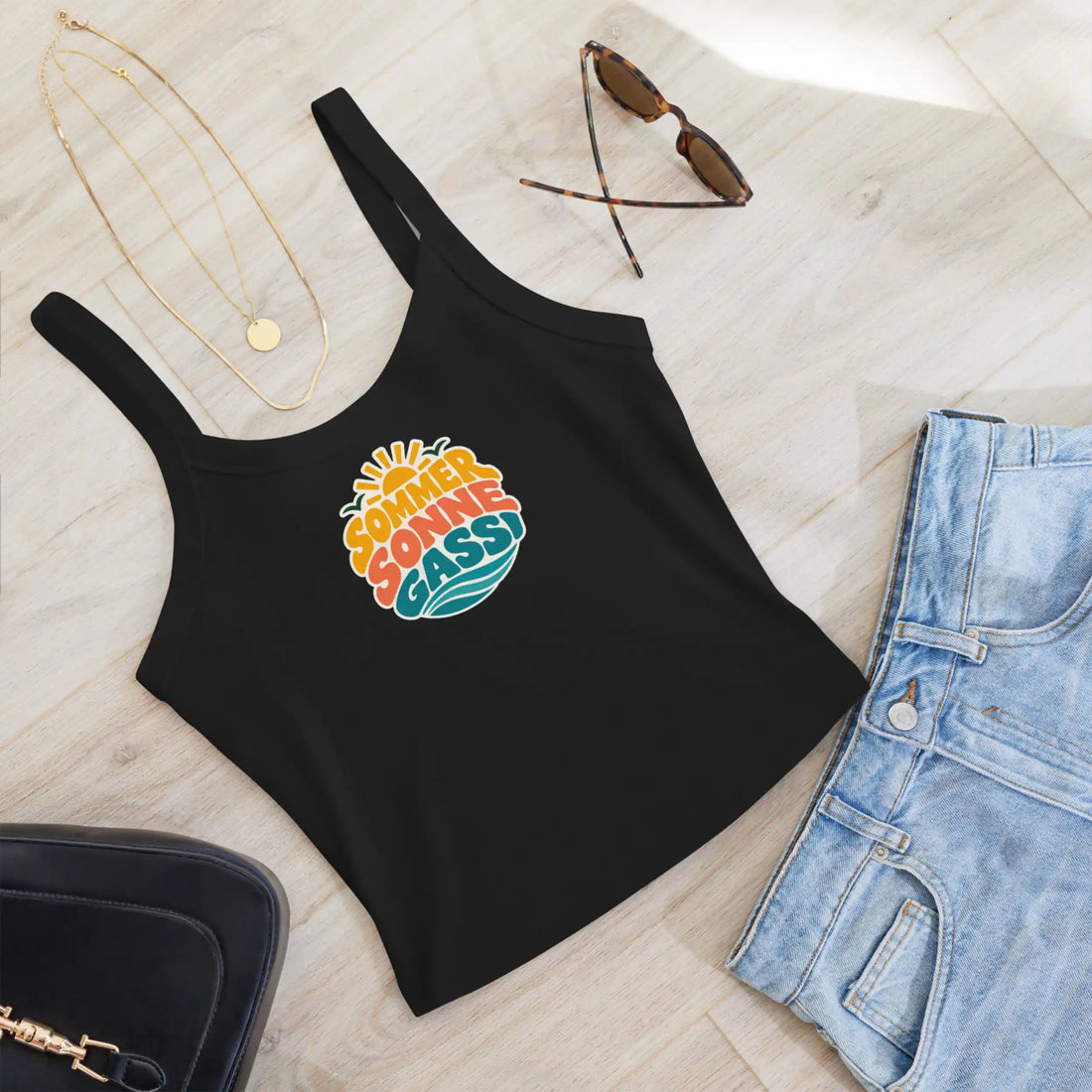 Sommer, Sonne, Gassi | Damen Tanktop mit Rippstruktur
