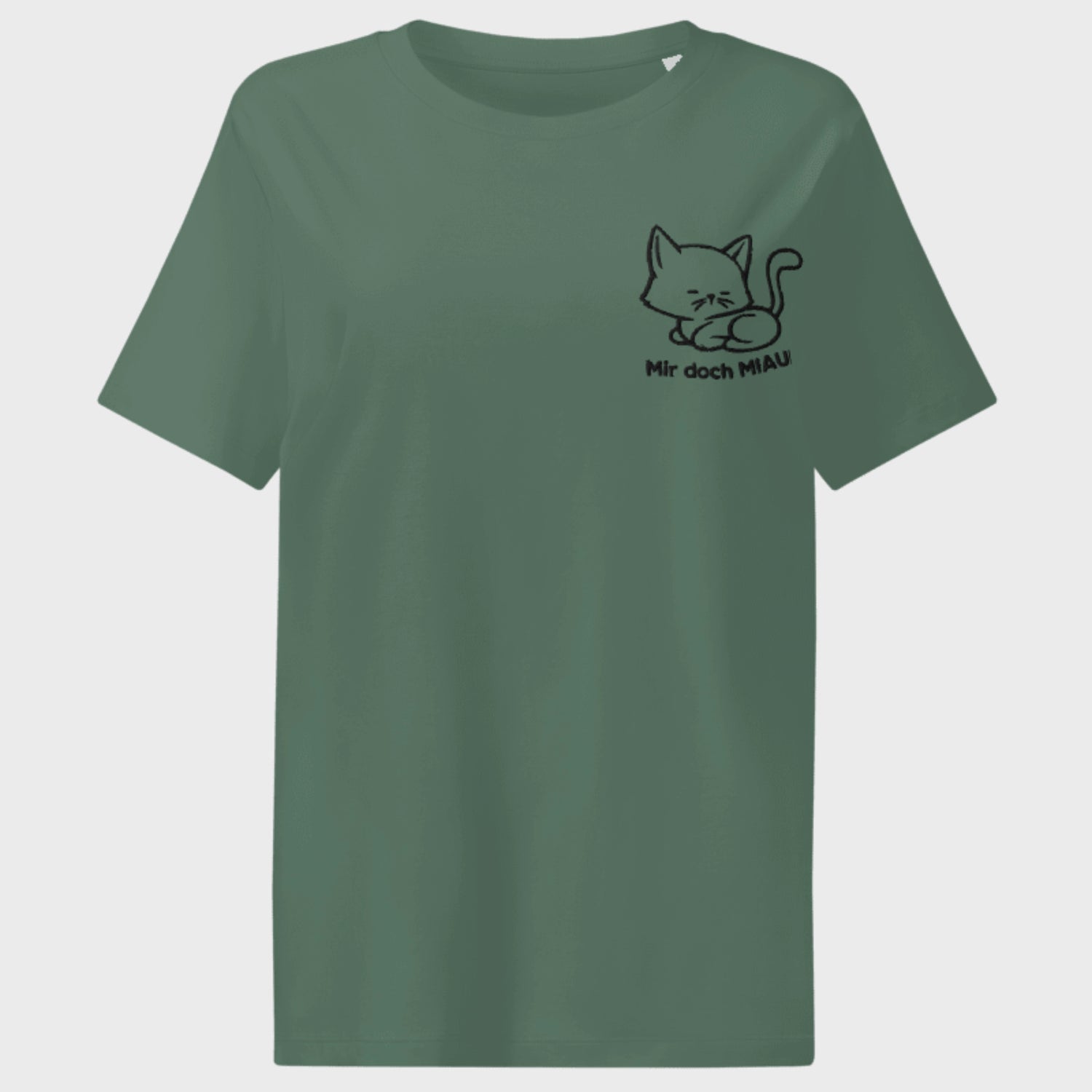 mir doch MIAU | Bio Premium Damenshirt mit Rippkragen