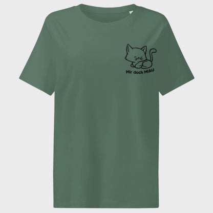 mir doch MIAU | Bio Premium Damenshirt mit Rippkragen