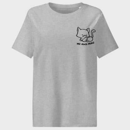 mir doch MIAU | Bio Premium Damenshirt mit Rippkragen