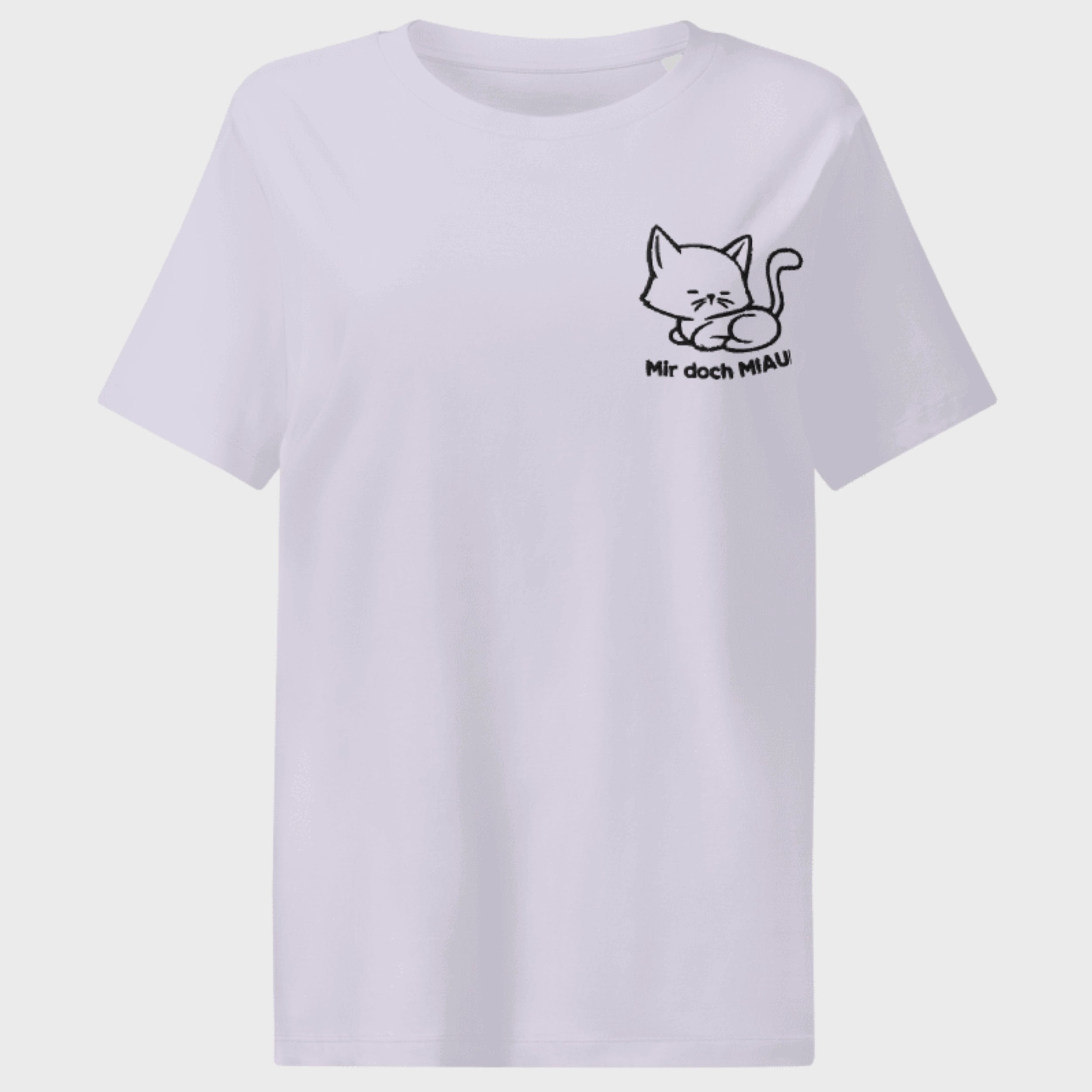 mir doch MIAU | Bio Premium Damenshirt mit Rippkragen