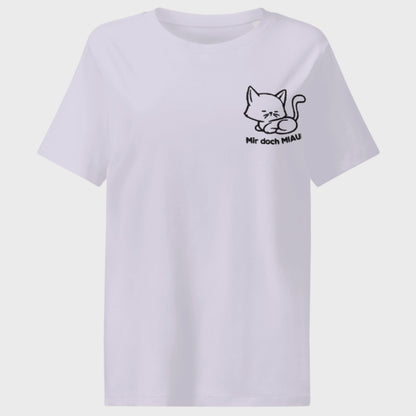 mir doch MIAU | Bio Premium Damenshirt mit Rippkragen