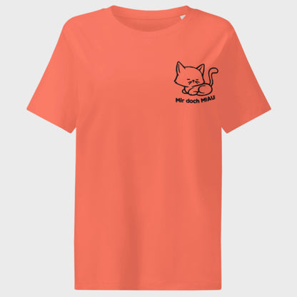 mir doch MIAU | Bio Premium Damenshirt mit Rippkragen