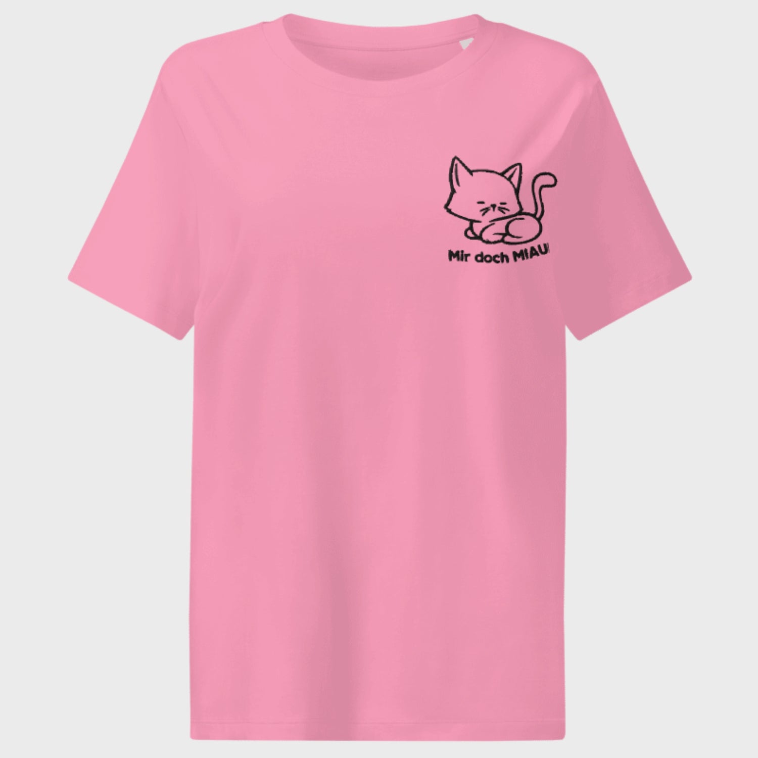 mir doch MIAU | Bio Premium Damenshirt mit Rippkragen