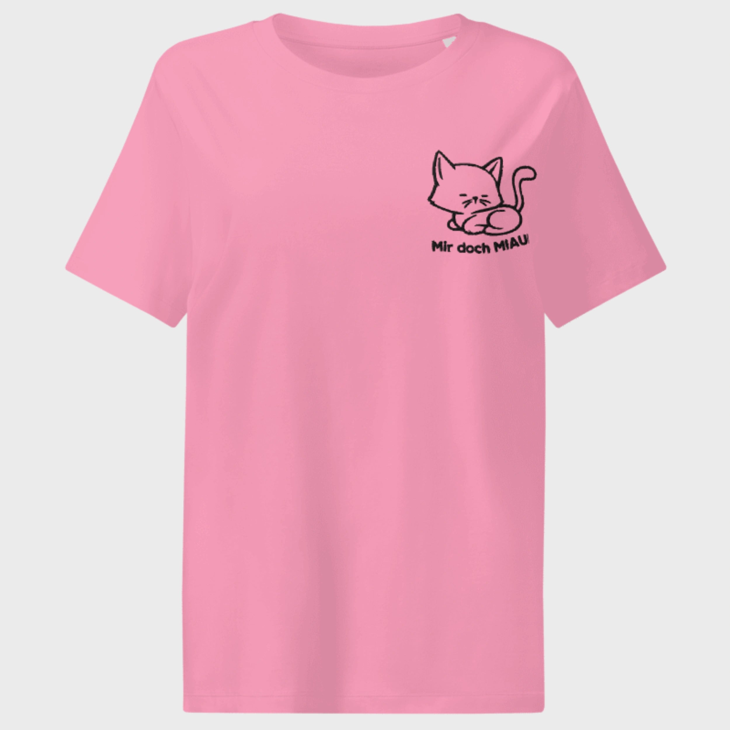 mir doch MIAU | Bio Premium Damenshirt mit Rippkragen