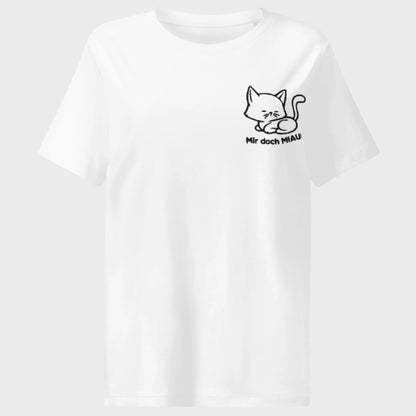 mir doch MIAU | Bio Premium Damenshirt mit Rippkragen